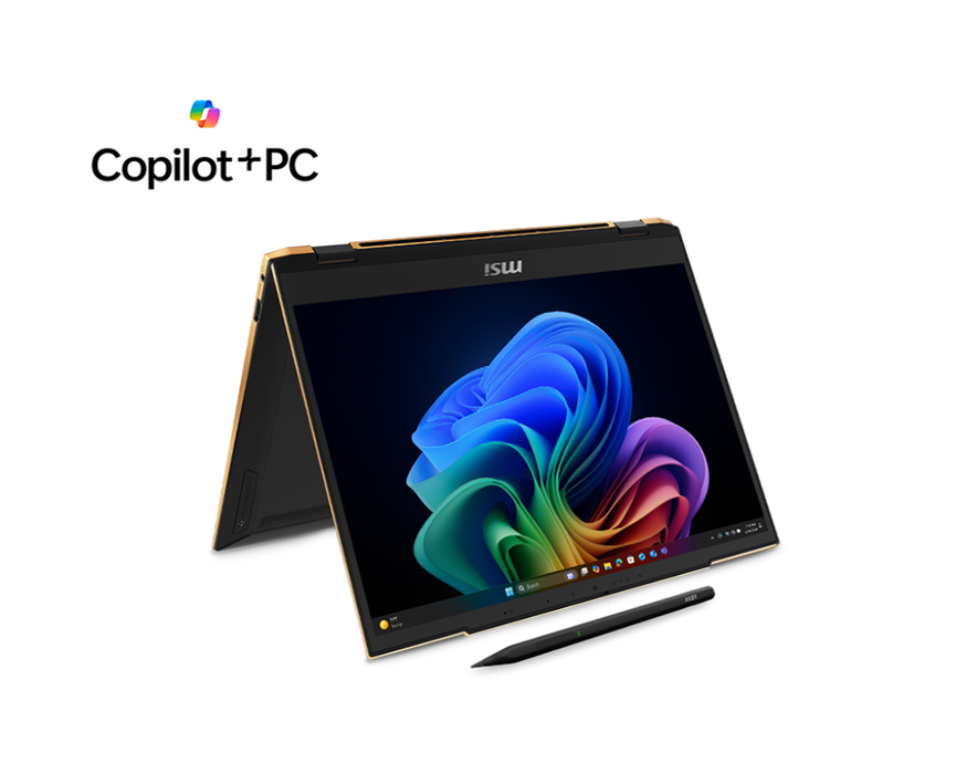Experience the Summit 13 AI+ Evo with Windows 11 Pro, featuring up to Intel® Arc™ 140V GPU, a touchscreen with MSI Pen 2 support, and Microsoft Pluton security technology. Ultra-light at 1.39kg and ultra-slim at 15.9–16.2mm, it offers enterprise-grade security and the exclusive MSI AI Engine for smart performance optimization.