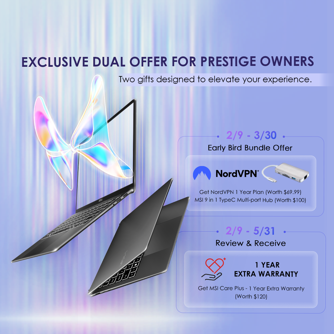 Prestige 14 AI+ D3MG-040SG [Pre-order ETA Mid Feb]