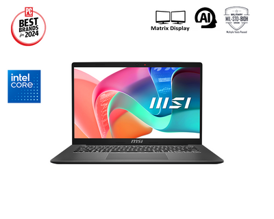 The Modern 14 F1M features USB-C PD charging and DP Matrix Display for up to 2 additional displays via USB-C and HDMI™. With the exclusive MSI AI Engine for performance optimization, it’s the perfect laptop for everyday use by students and professionals alike.