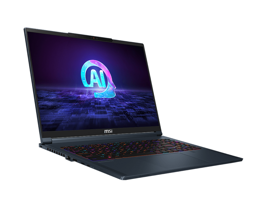 MSI Stealth 16 AI Studio A1V is equipped with latest Intel Ultra 9 Processor and NVIDIA RTX 40 series laptop GPU. It's also built-in with Latest AI Engine to make work and performance more efficient.