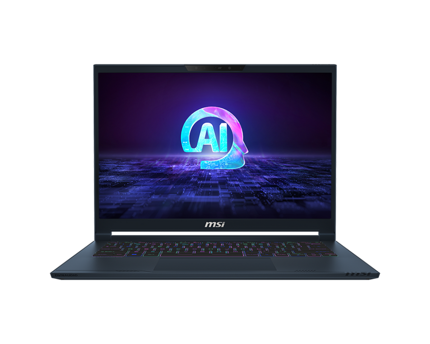Stealth 14 AI Studio A1V is MSI's 2024 Lineup with latest Built-In AI capabilities that enhances performance and workflow, equipped with Intel Ultra 7 CPU and NVIDIA RTX 40 series laptop GPU weighing under 1.7kg.